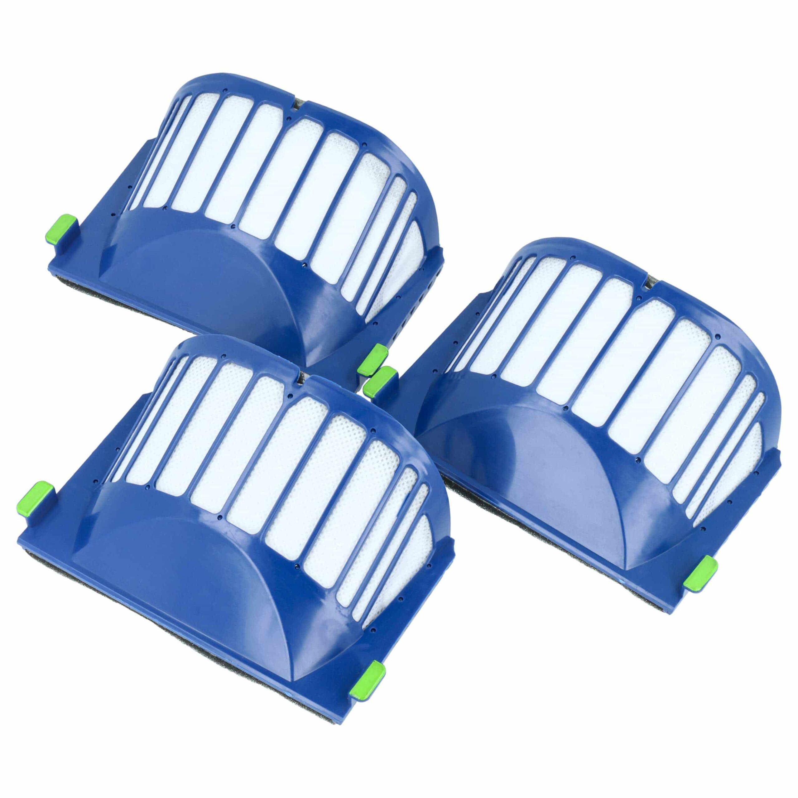 Pack com 3 Filtros vhbw para iRobot Roomba 640, 670, 680, 610