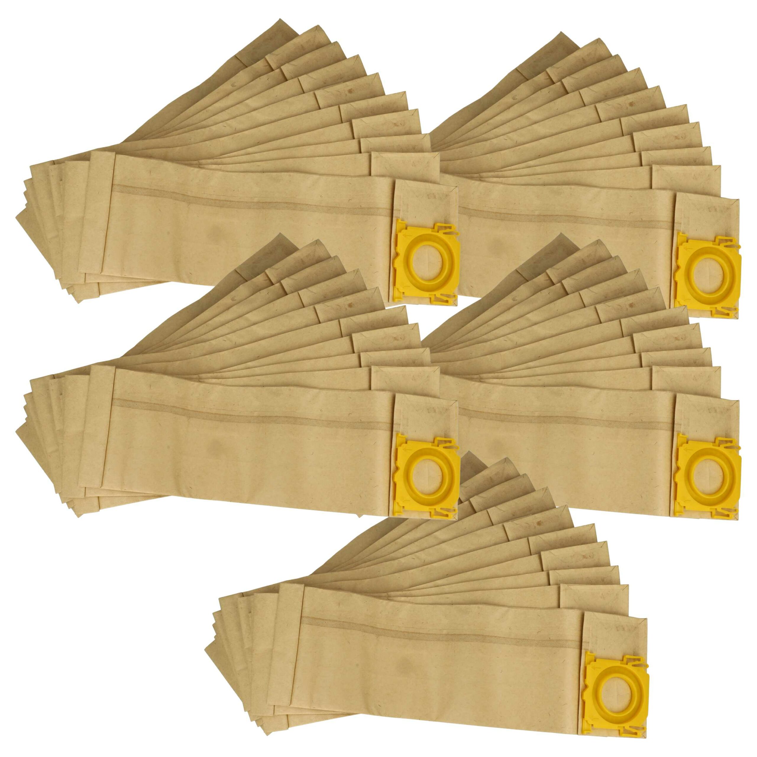 Pack 50 Sacos para Aspirador Sebo 5093ER, 5093N, 5093LS - vhbw