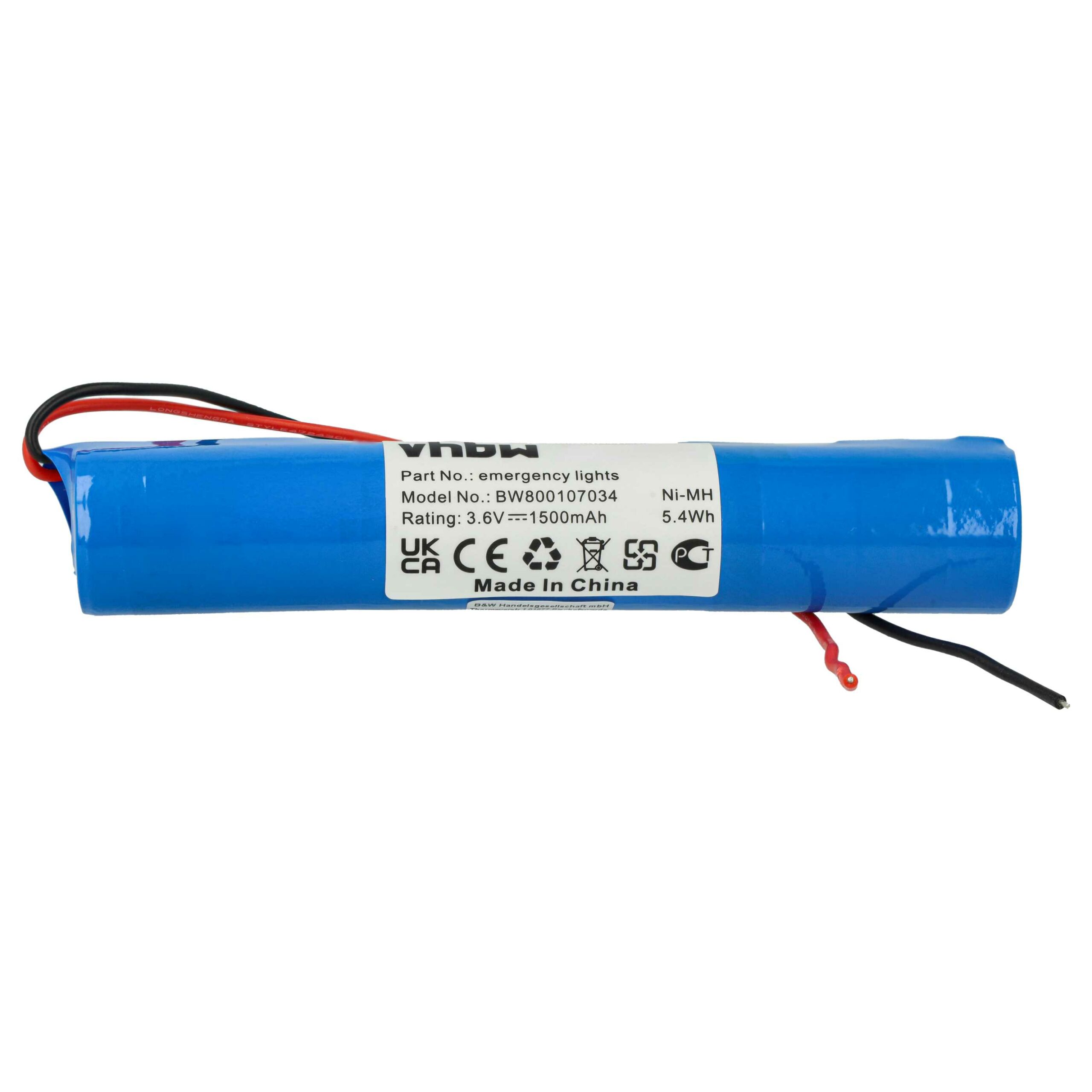 Bateria de Emergência vhbw - 1500 mAh 3.6 V NiMH + cabo - Image 3