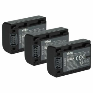 Bateria vhbw 3x para Câmaras Sony - Compatível NP-FV40, NP-FV50, NP-FV30 - 600 mAh 7.2 V Li-Ion