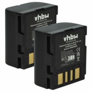 Pack 2x Bateria Compatível JVC BN-VF714, BN-VF707, BN-VF733 - 600 mAh 7.2V Li-Ion