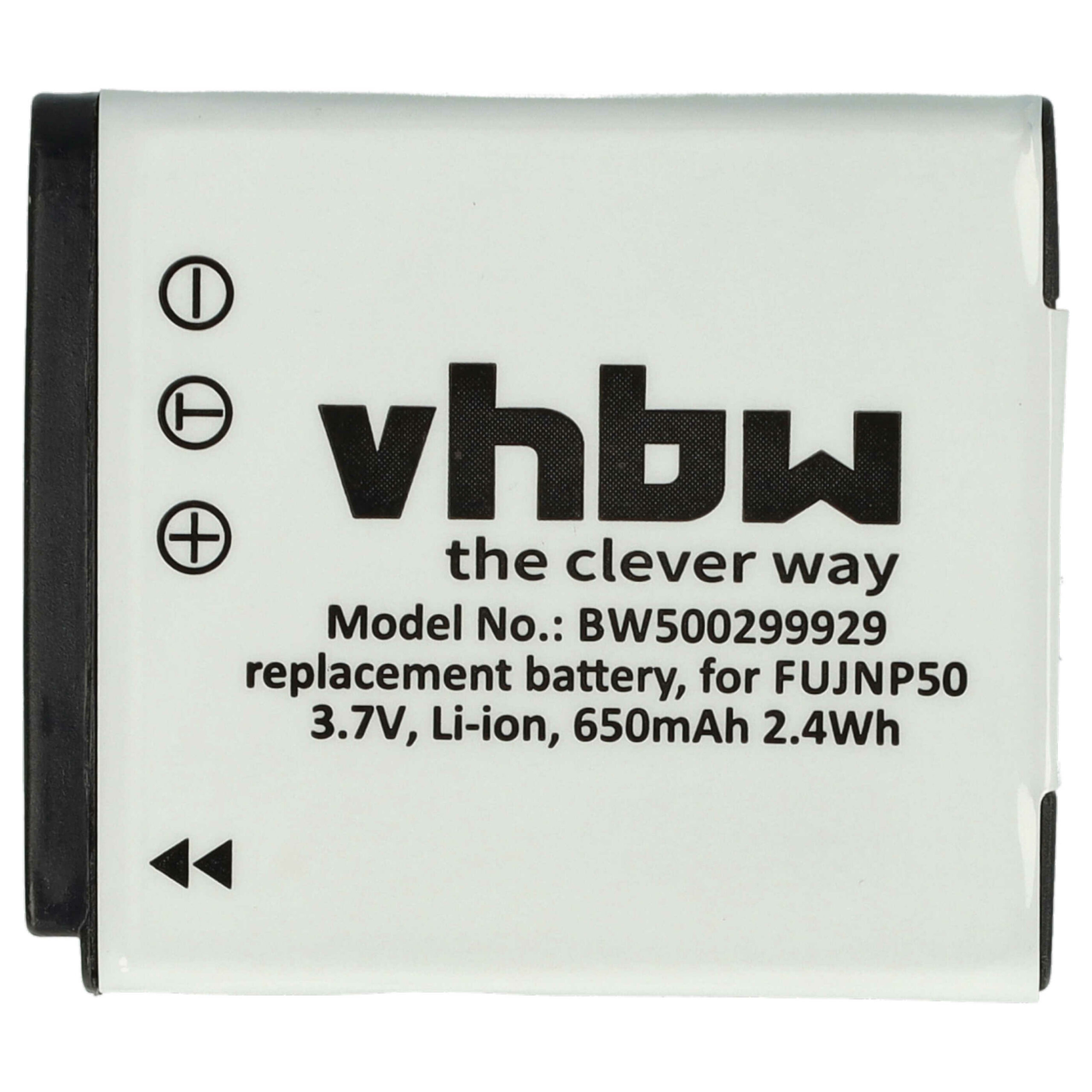 Pack 3x Bateria vhbw NP-50 para Fujifilm e Kodak - 650mAh, 3.6V, Li-Ion - Image 3
