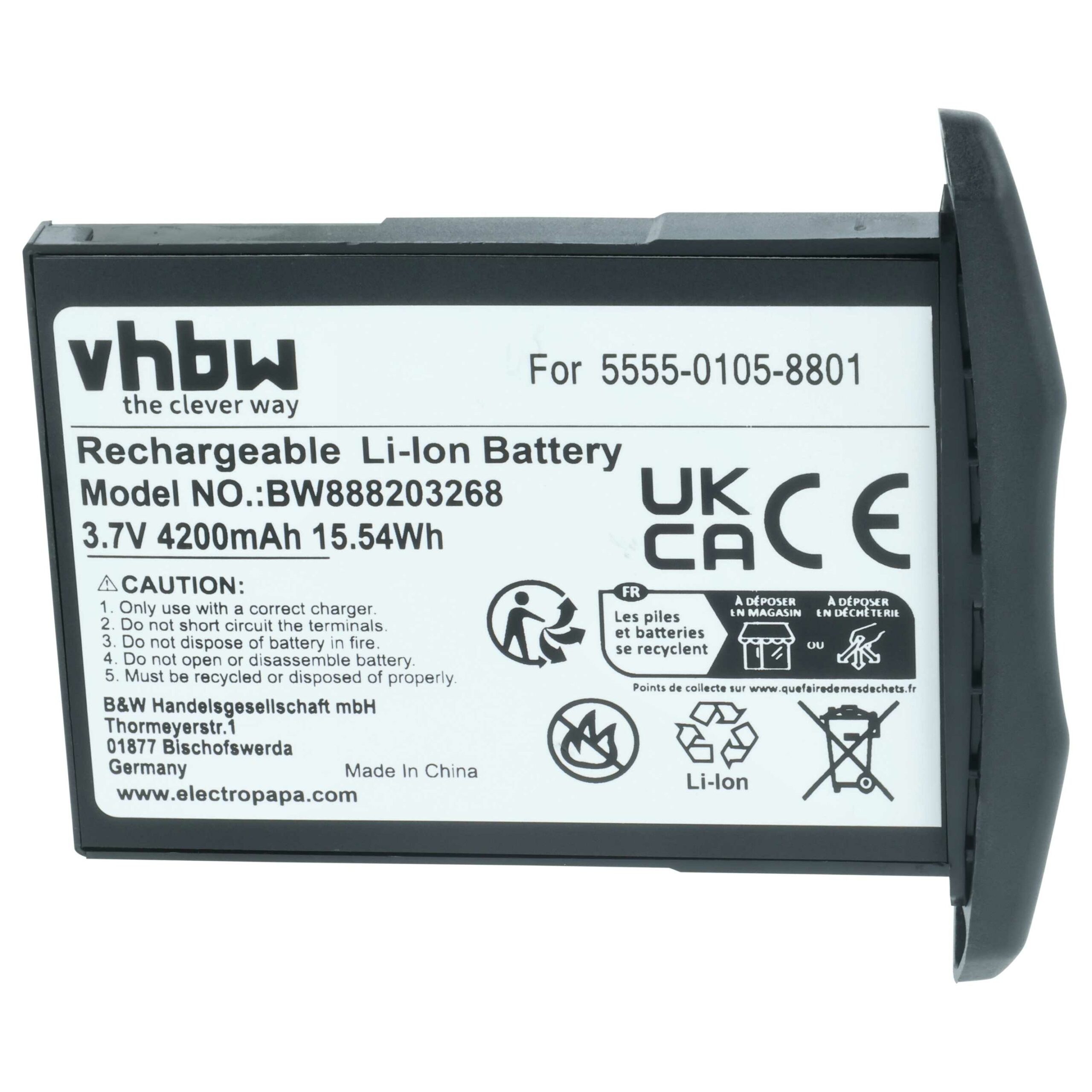 Bateria vhbw 4200mAh 3.7V para NCR Orderman 5555 - Pack de 5 unidades - Image 3