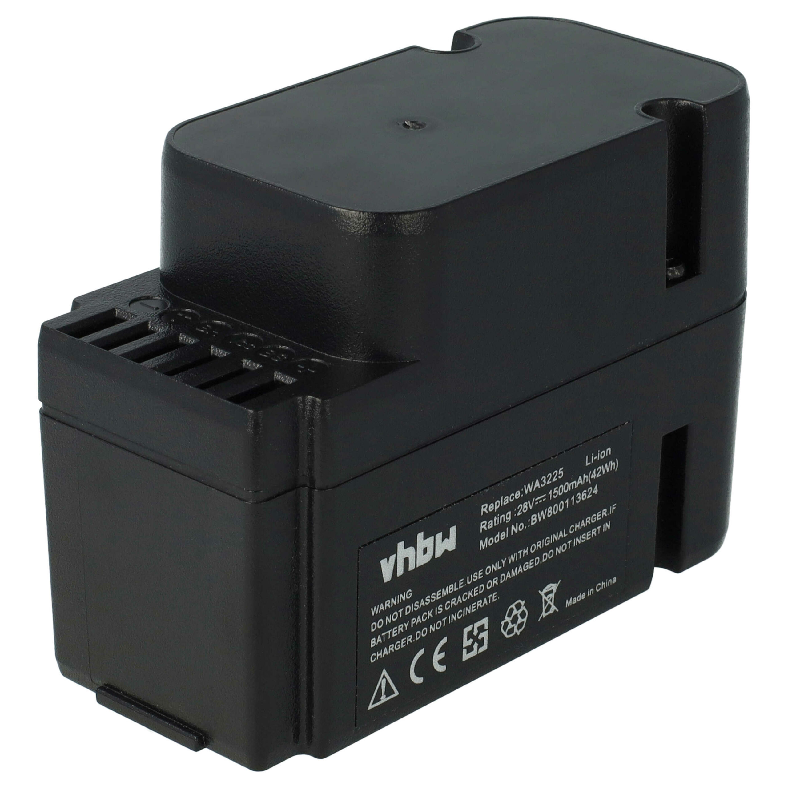 Bateria vhbw para Worx Landroid WG790, WG790E, WG792E, WG796E - 1500 mAh 28 V Li-Ion