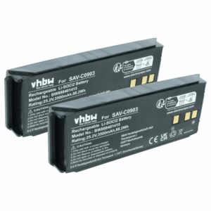 Bateria vhbw 2x para Saver One SAV-C0903 - 3500 mAh 25.2 V Li-SOCl2