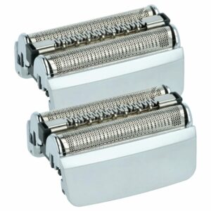 2x Cabeças de Corte de Substituição Braun 83M para Barbear Elétrico, Prateado