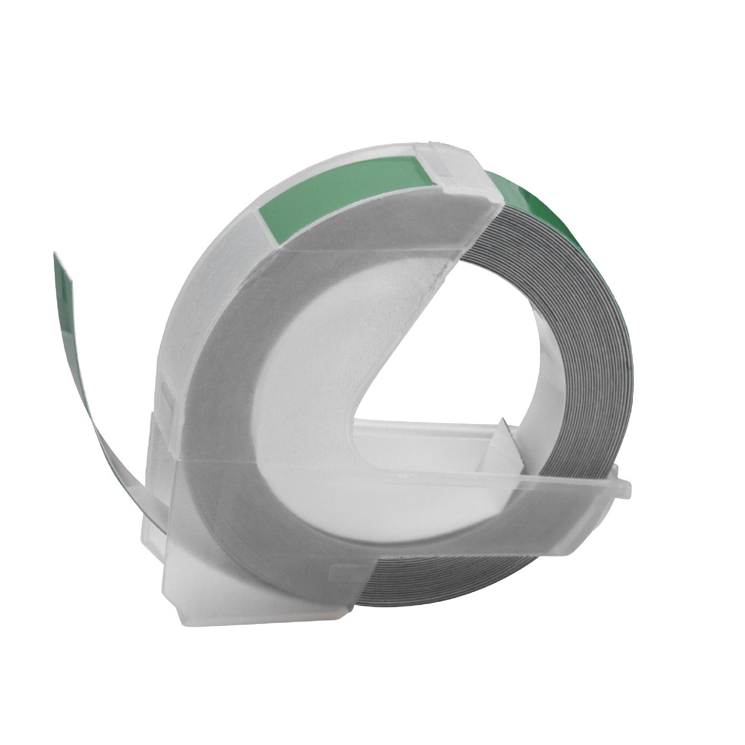 Fita de Etiquetas 3D Dyno 0898100, 520105, S0898160 - 9 mm Branco sobre Verde
