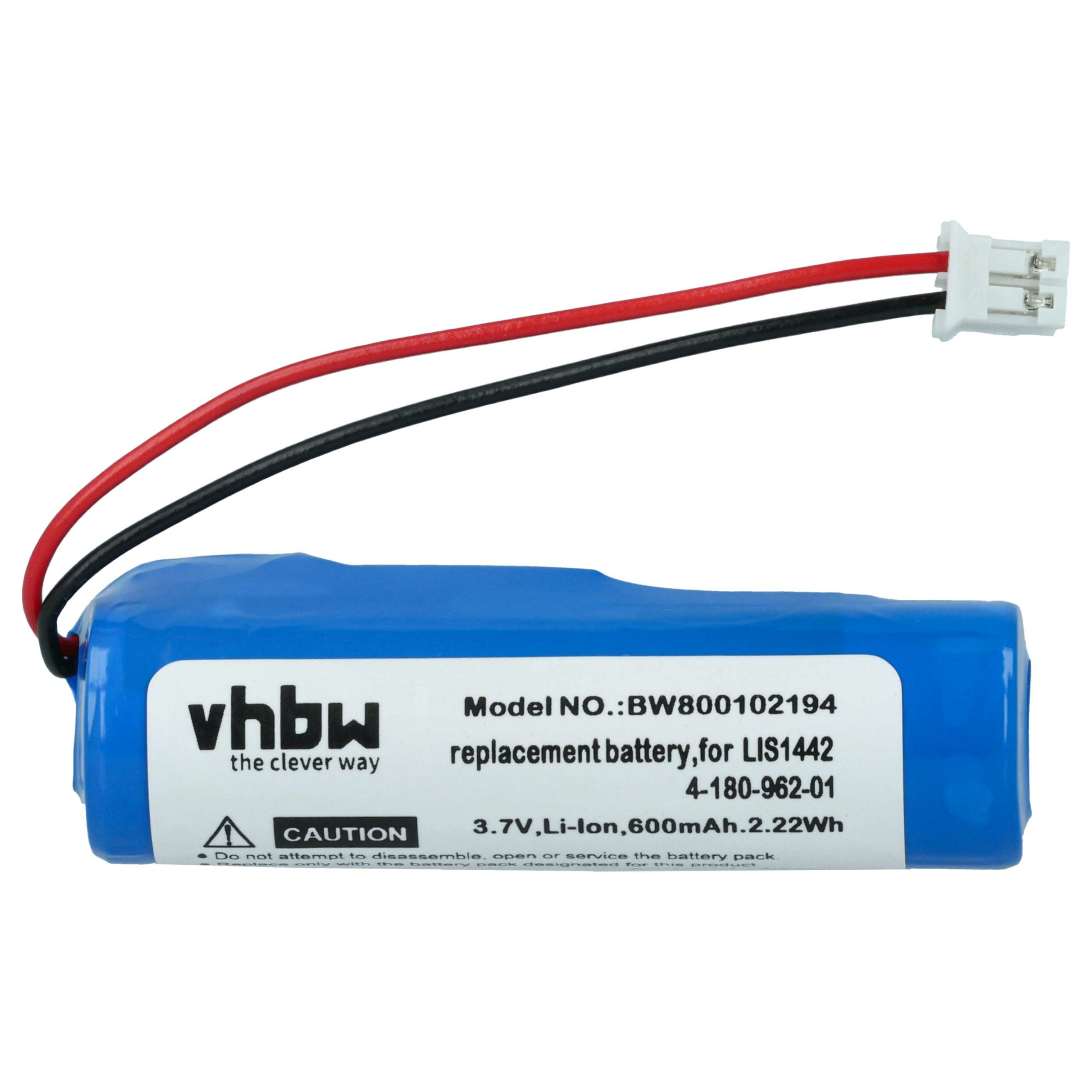 Bateria vhbw para Comando Sony LIS1442 - 600 mAh 3.7V Li-Ion - Image 3