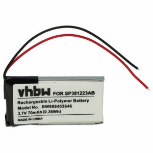 Bateria vhbw para Samsung Gear VR - 70 mAh, 3.7 V, Li-polímero