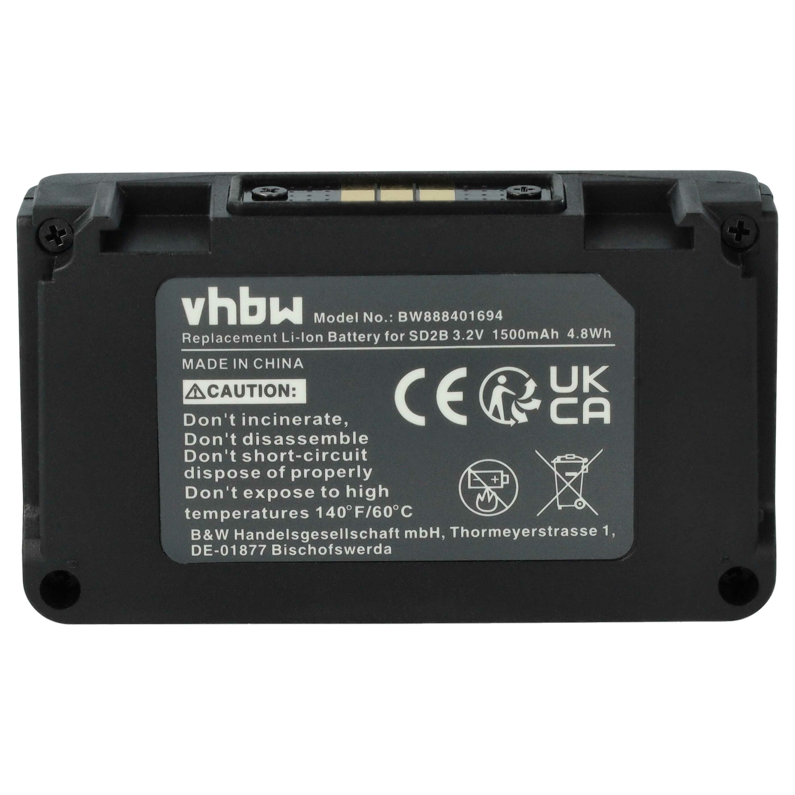 Bateria vhbw para Sistema Wireless Sony SD2B, BATC-4AA - 1500 mAh 3.2 V Li-Ion - Image 3