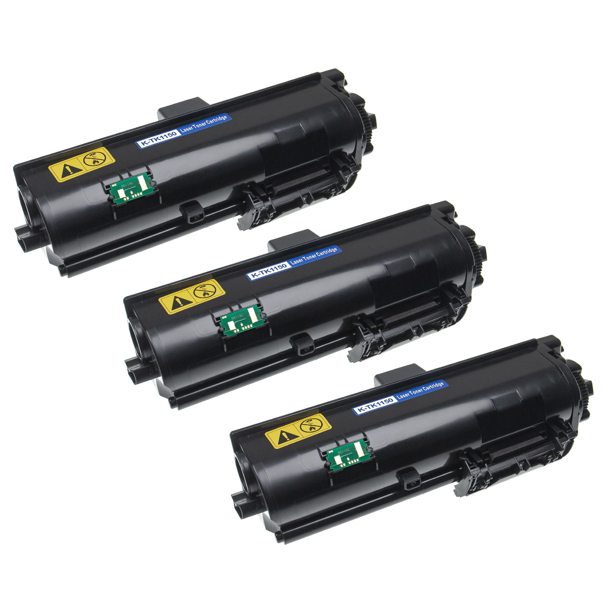 Pack 3x Toner Compatível Kyocera TK-1150 para Impressoras Kyocera - Preto