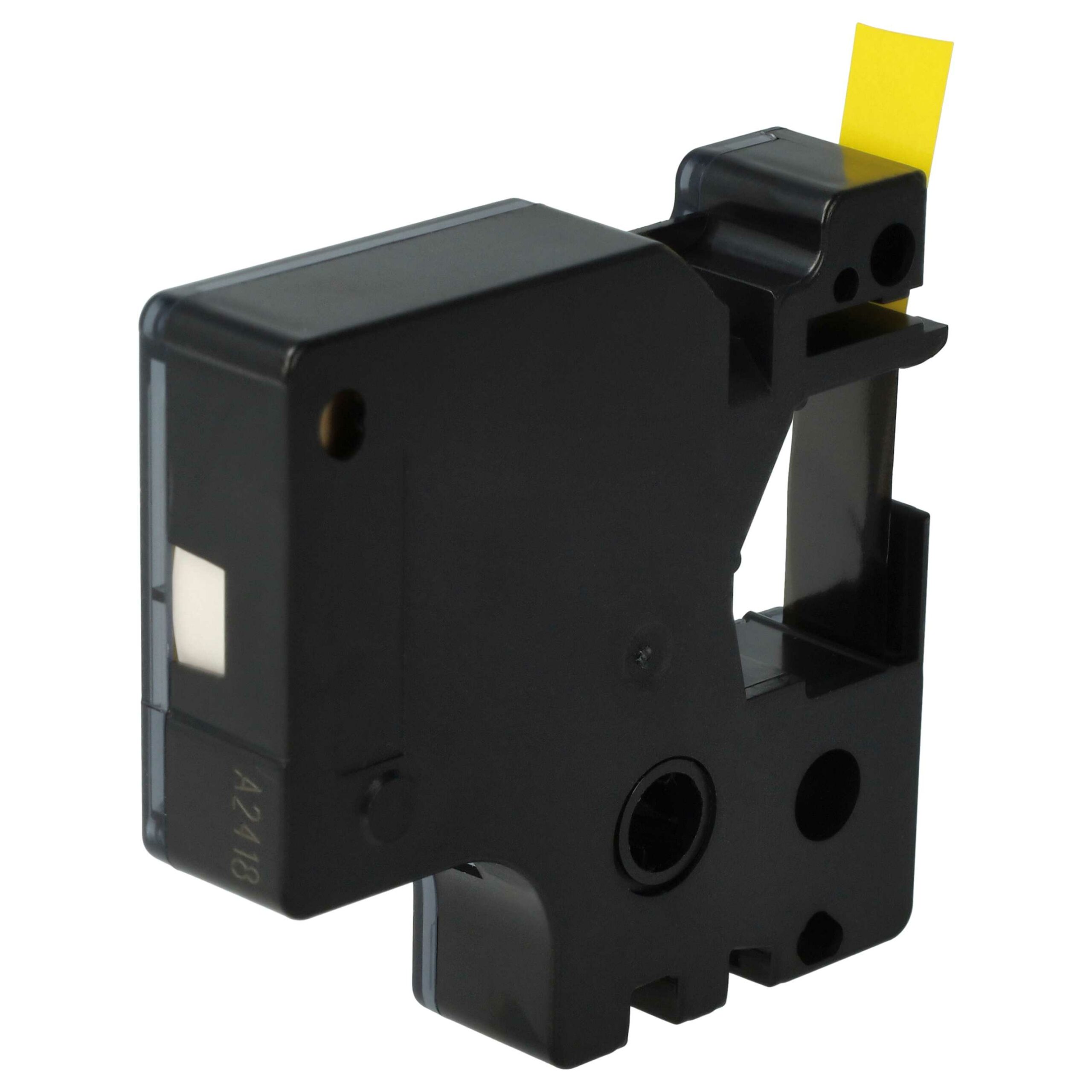 Fita de Etiquetas compatível com Dymo D1, 40918 - 9 mm Preto sobre Amarelo - Image 2
