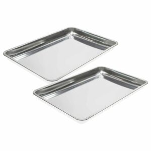 Pack com 2x Tabuleiro de Gotejamento em Aço Inoxidável para Grelhadores a Gás - Capacidade 9 L (Substitui BGS 7892)