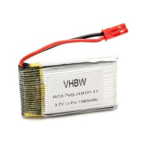 Bateria vhbw para Walkera Dragonfly HM 5G4 - 1100 mAh, 3.7 V, Li-polymer, JST
