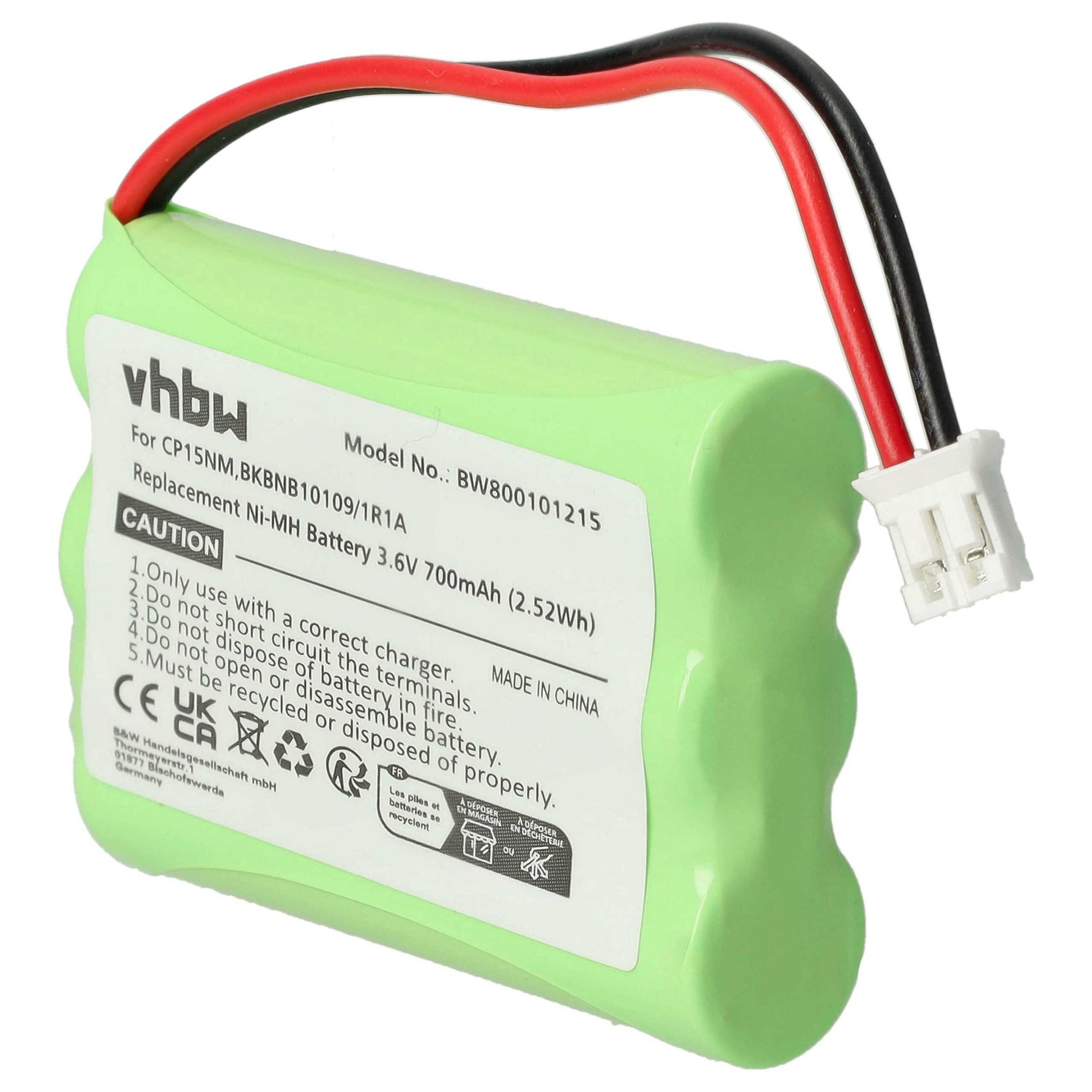 Bateria vhbw para telefone fixo Alcatel NTM/BKBNB 101 13/1 Ericsson - 700 mAh 3.6 V NiMH