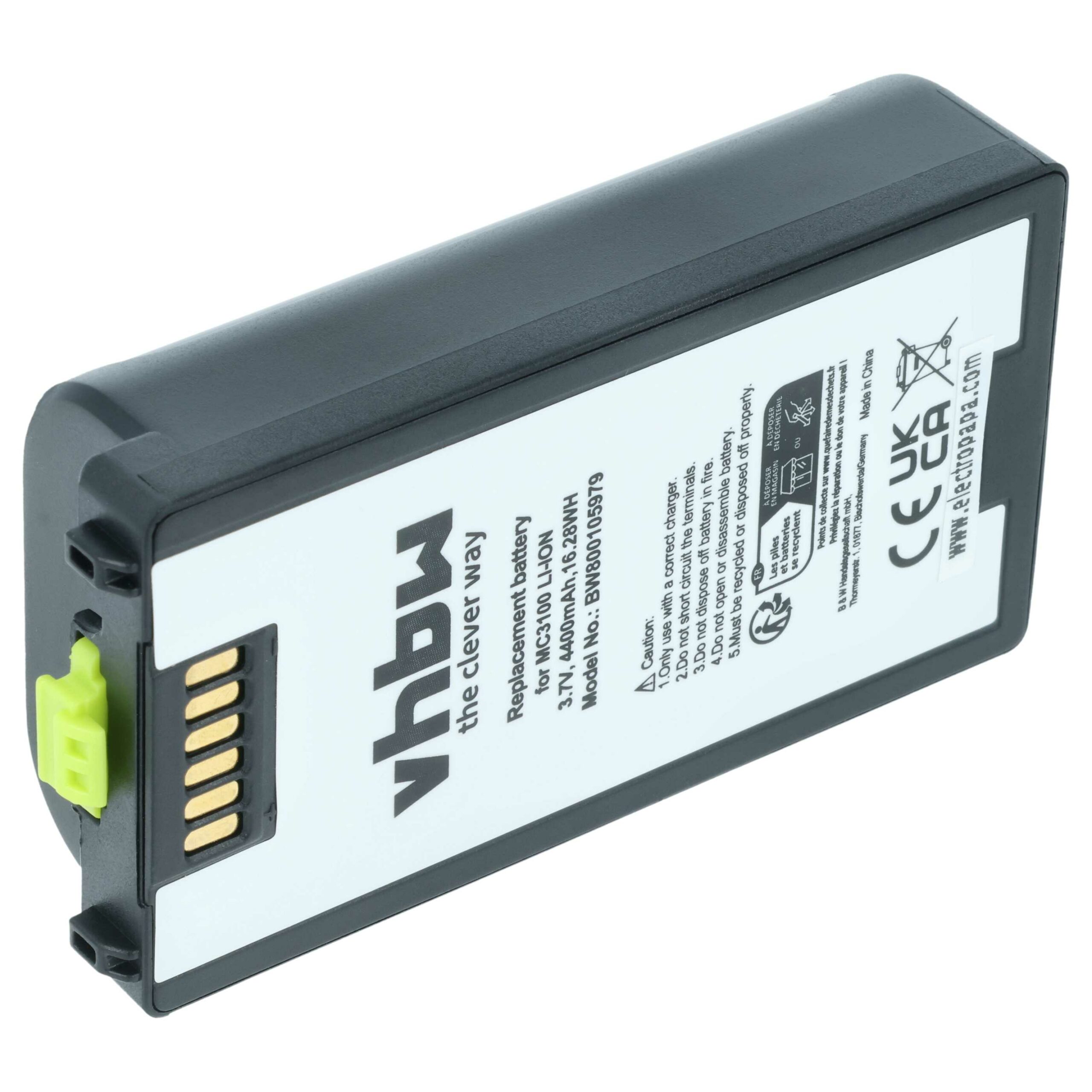 Bateria vhbw para Scanner de Códigos de Barras Symbol / Zebra - 4400 mAh 3.7 V