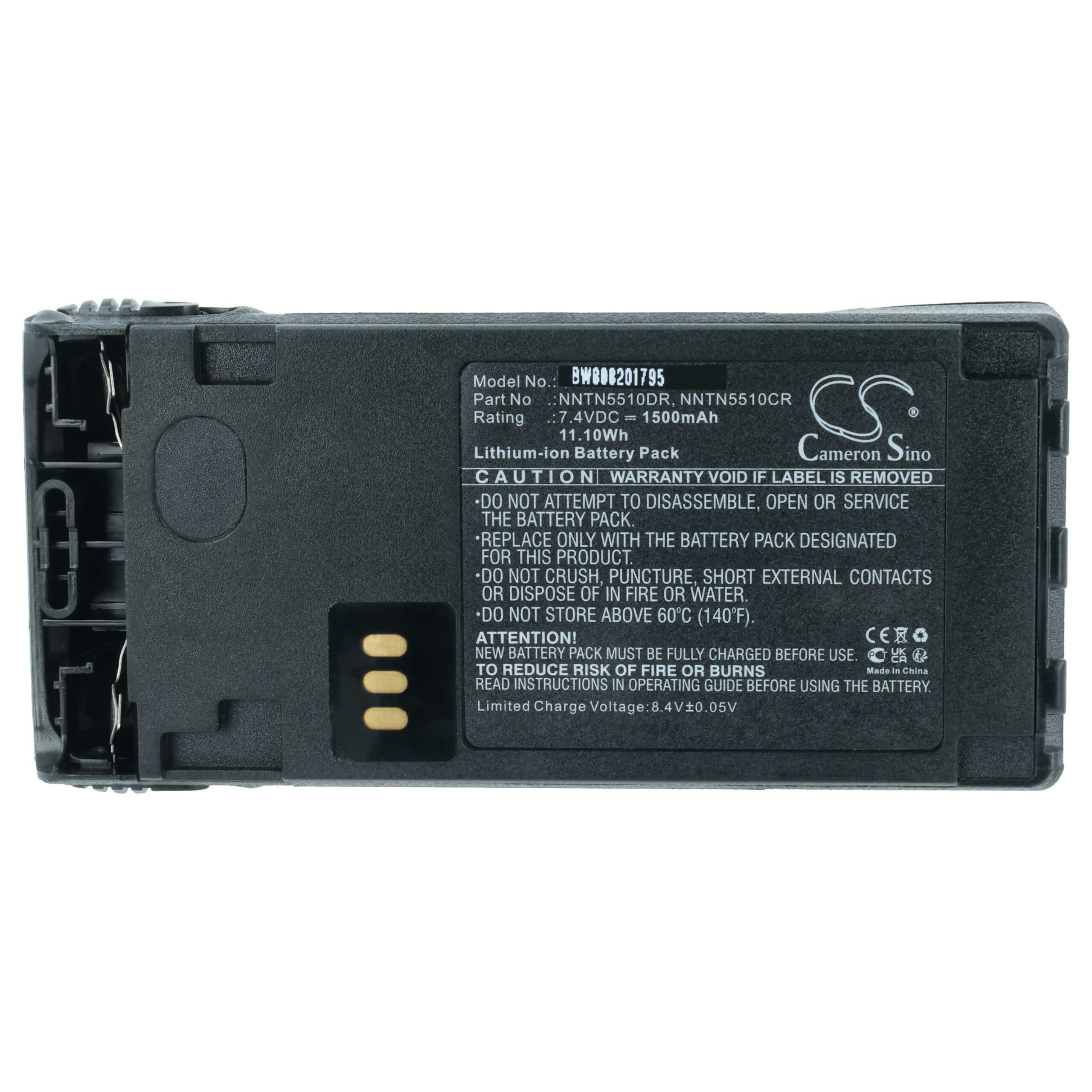 Bateria 5x para Motorola NNTN5510, NNTN5510BR, NNTN5510AR - 1500 mAh 7.4 V Li-Ion + Clip de Cinto - Image 3