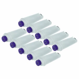 10x Cartucho Filtro de Água vhbw compatível com DeLonghi RB0001 - Branco