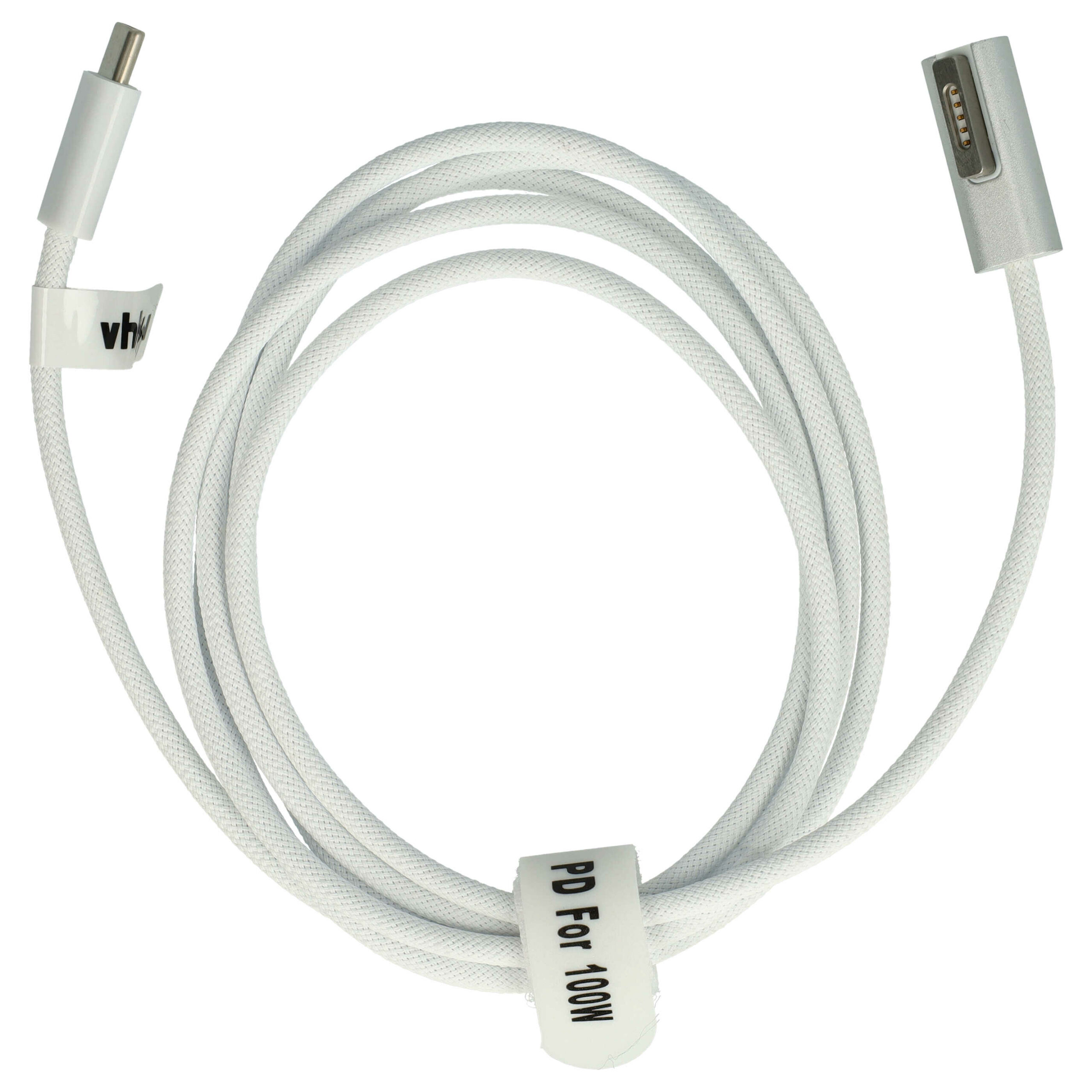 Cabo Adaptador USB Type-C para MagSafe 2 vhbw - Apple MacBook Air - 100 W, Nylon, em L