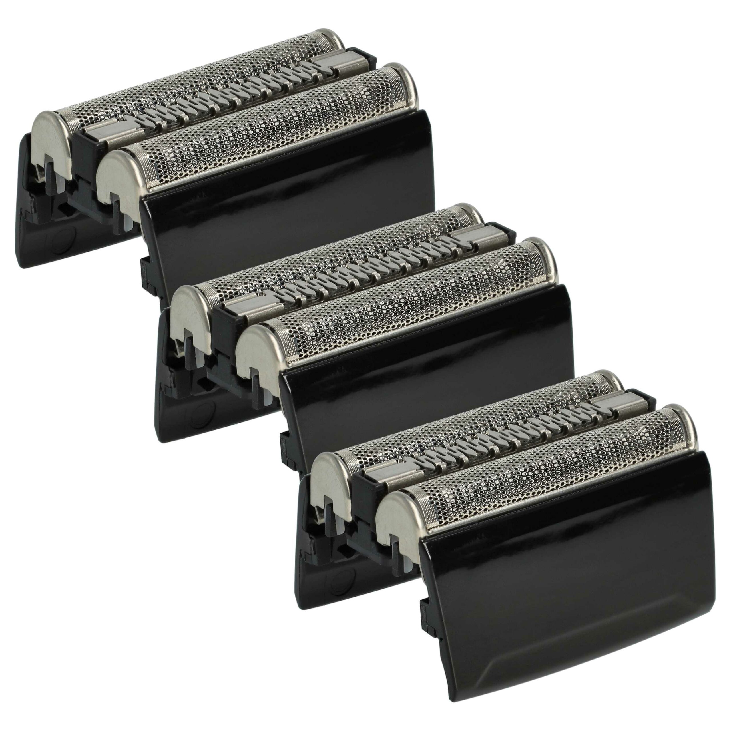 3 Cabeças de Corte Substitutas para Braun 52S, 52B - Compatível com Barbeadores Braun, Preto
