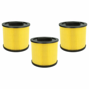 3x Filtro de Cartucho Substituto Thomas 787421 para Aspirador Thomas, Preto/Amarelo