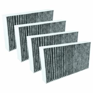 Jogo de 4 Filtros de Carvão Ativado para Coifa Miele DKF 29, AS-AZKF878