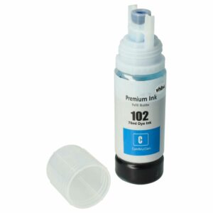 Tinta de Recarga Cyan vhbw Compatível com Epson 102 C13T03R240 - 70 ml