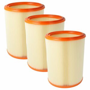 Pack de 3 Filtros Plissados vhbw Compatíveis com Festool 486241 para Aspiradores