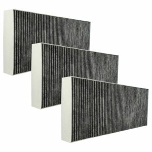 3x Filtro de Carvão Ativado Substituição para Bosch 9001171882, 17004082 - 46 x 19.1 x 5 cm