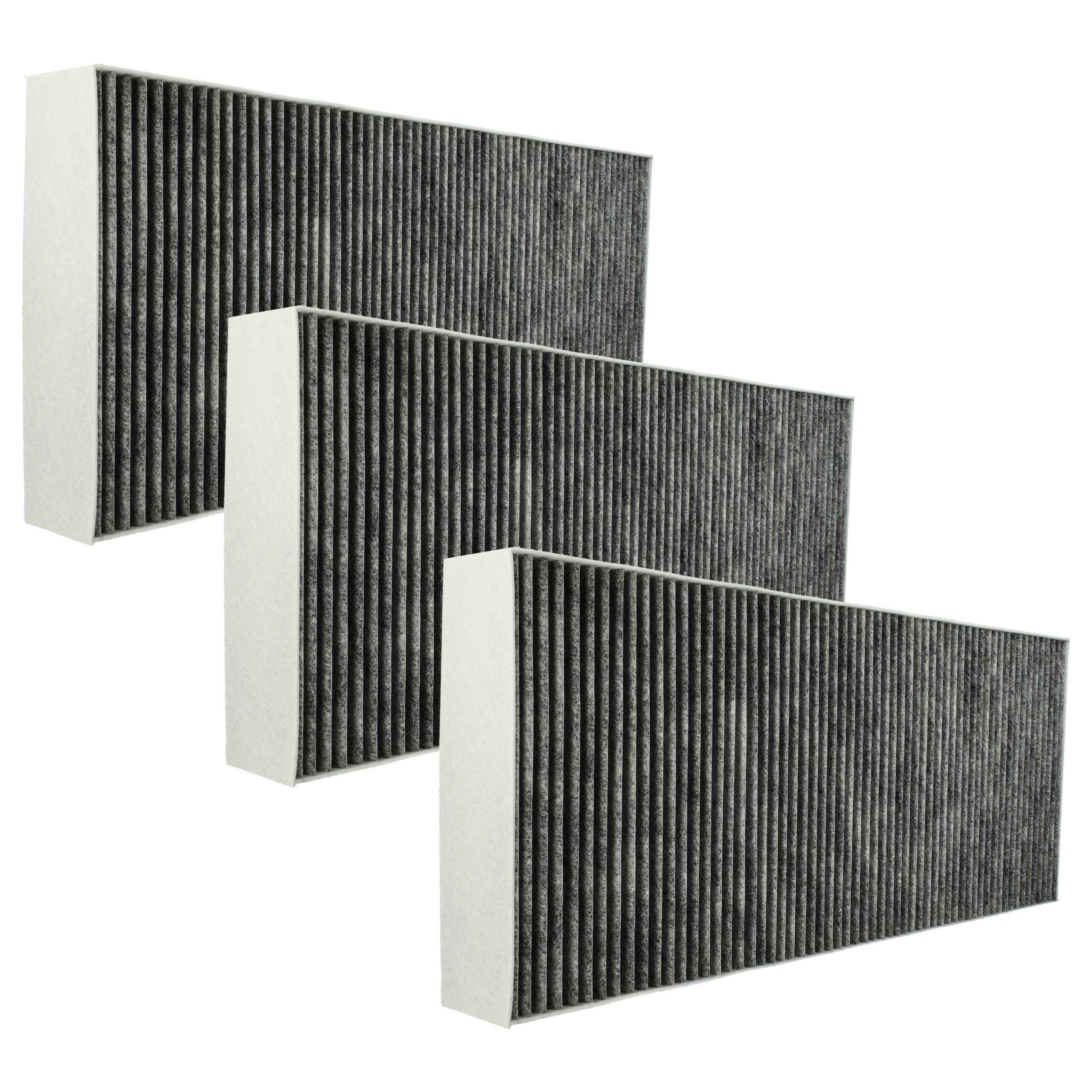 3x Filtro de Carvão Ativado Substituição para Bosch 9001171882, 17004082 - 46 x 19.1 x 5 cm