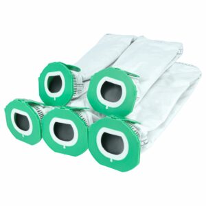 Pack 5x Sacos para Aspirador Vorwerk FP7, FP7s - Fleece/Plástico vhbw