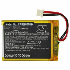 Bateria para Computador GPS de Bicicleta Polar G484466P - 1400 mAh 3.7 V Li-polymer vhbw