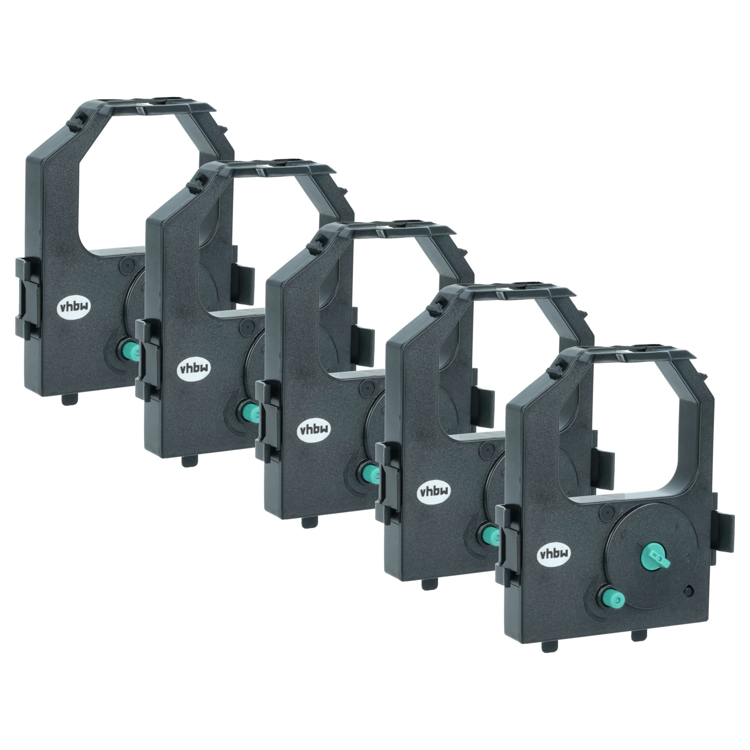 5x Fita de Tinta Compatível IBM 2982 RD, 520650 para Impressoras Matriciais e Recibos - Preto vhbw