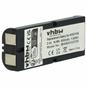 Bateria de substituição 86420, BT-1009, CPH-508, BBTG0658001 para telefone fixo Philips - 800 mAh 2.4 V NiMH