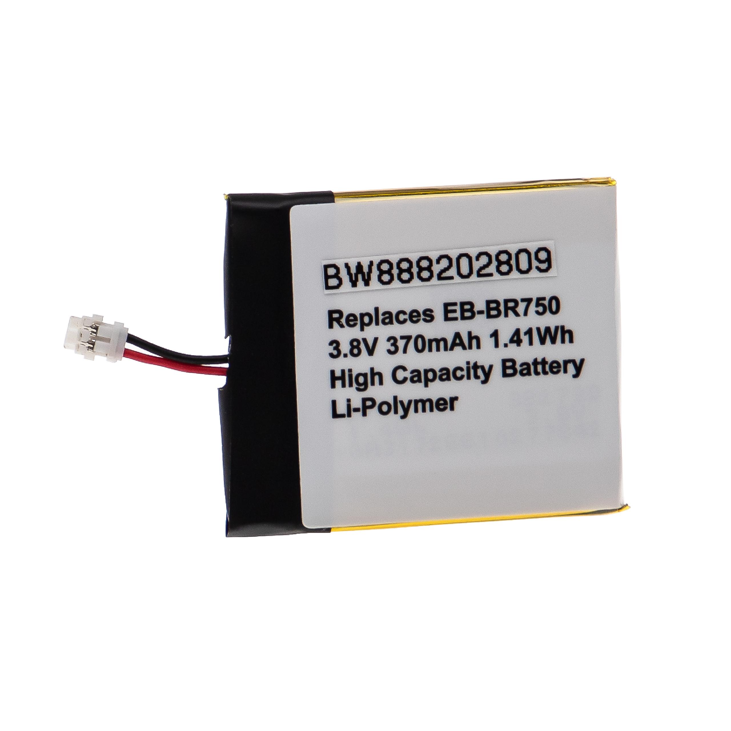 Bateria vhbw para Samsung Smartwatch EB-BR750ABE - 370 mAh 3.8 V Li-polymer