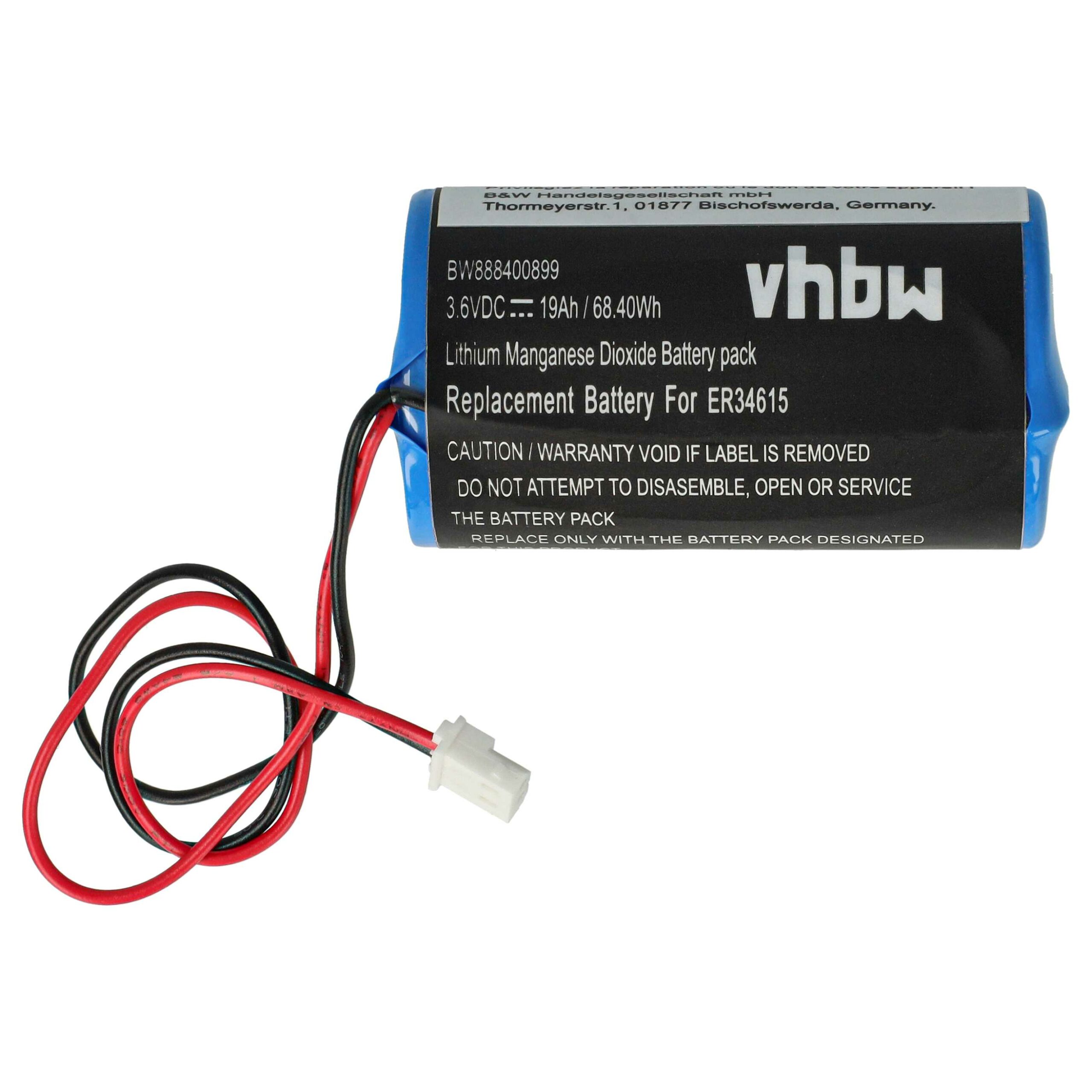Bateria para Sistema de Alarme compatível com Eve ER34615-GL101 - 19000 mAh 3.6 V Li-Ion vhbw - Image 3