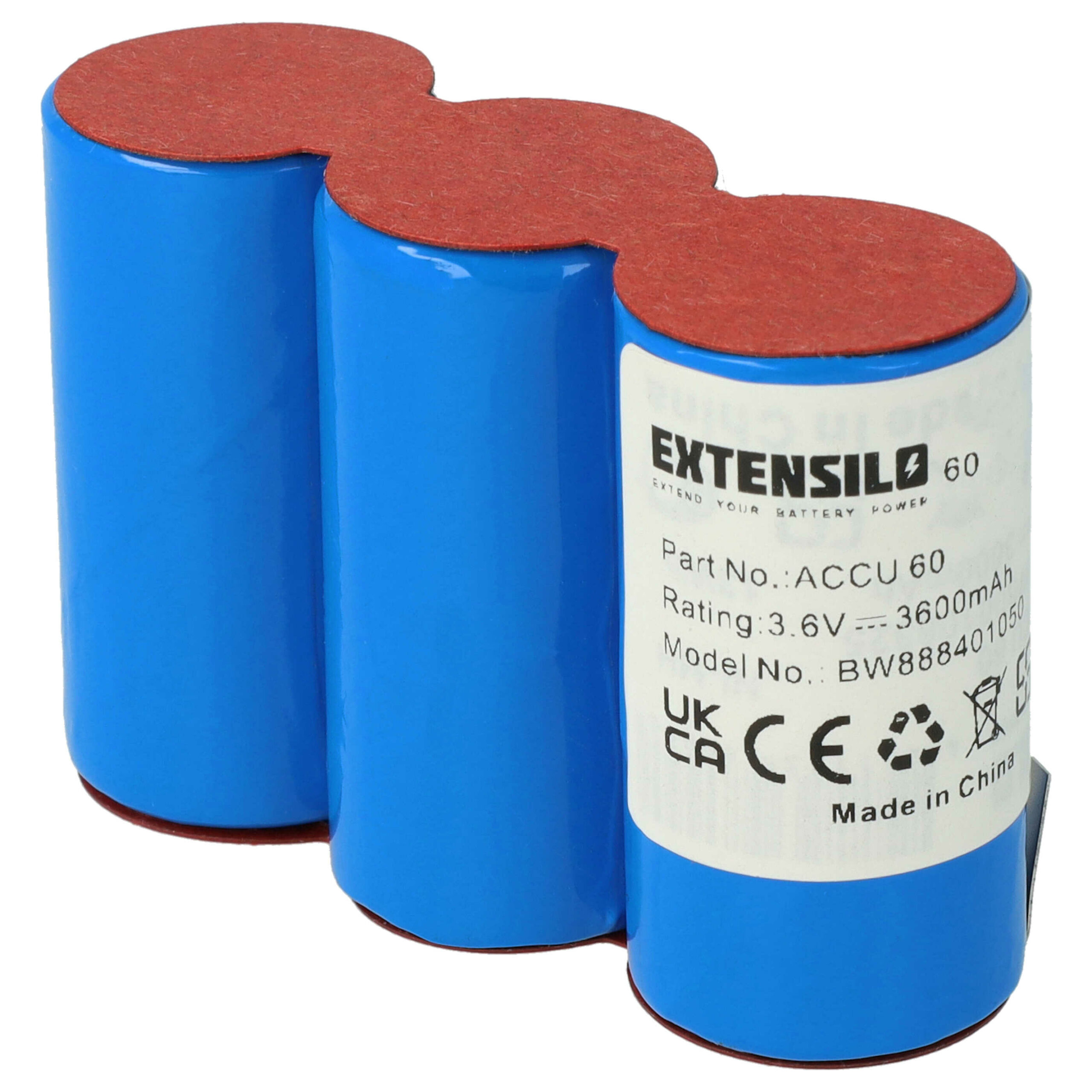 Bateria EXTENSILO para Gardena Accu45, Accu60 - 3600 mAh 3.6V NiMH (08800-00.630.00) - Image 3