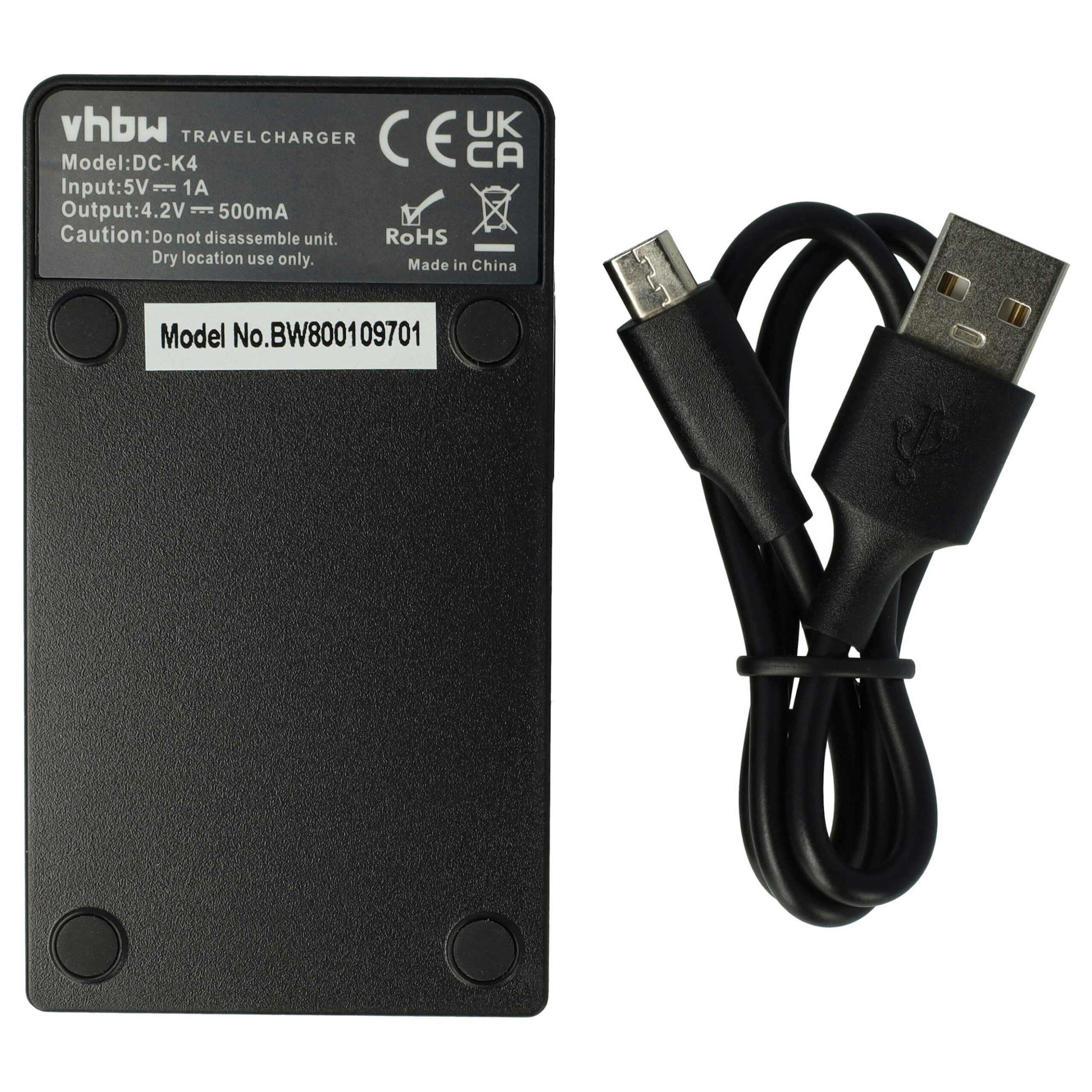 Carregador USB-C vhbw para Câmaras Silvercrest, Trust, HP, Zoom e outros - 0,5 A - Image 2