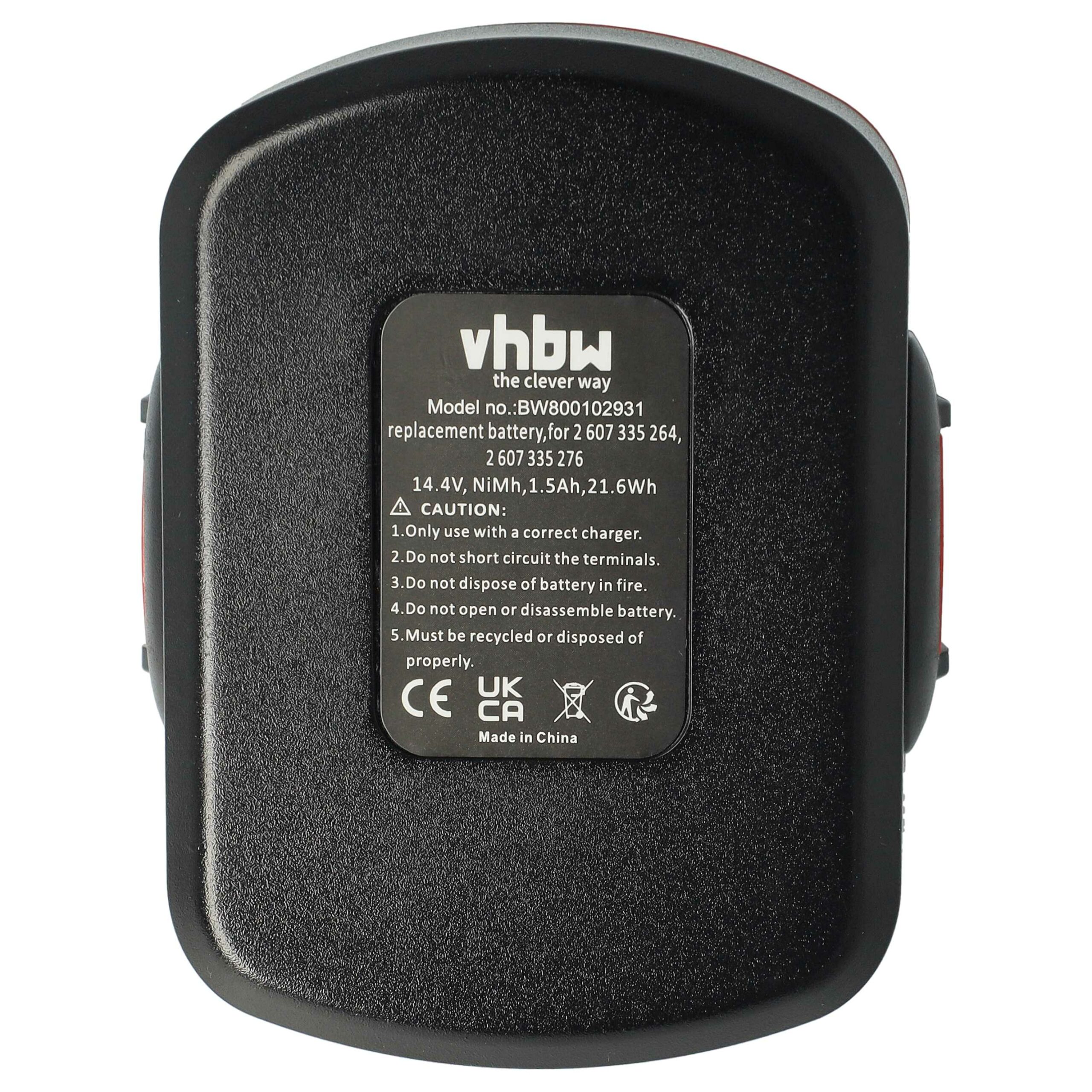 Bateria vhbw para Bosch GDR, GSB, GSR, PSR - 1500 mAh, 14.4 V, NiMH - Image 3