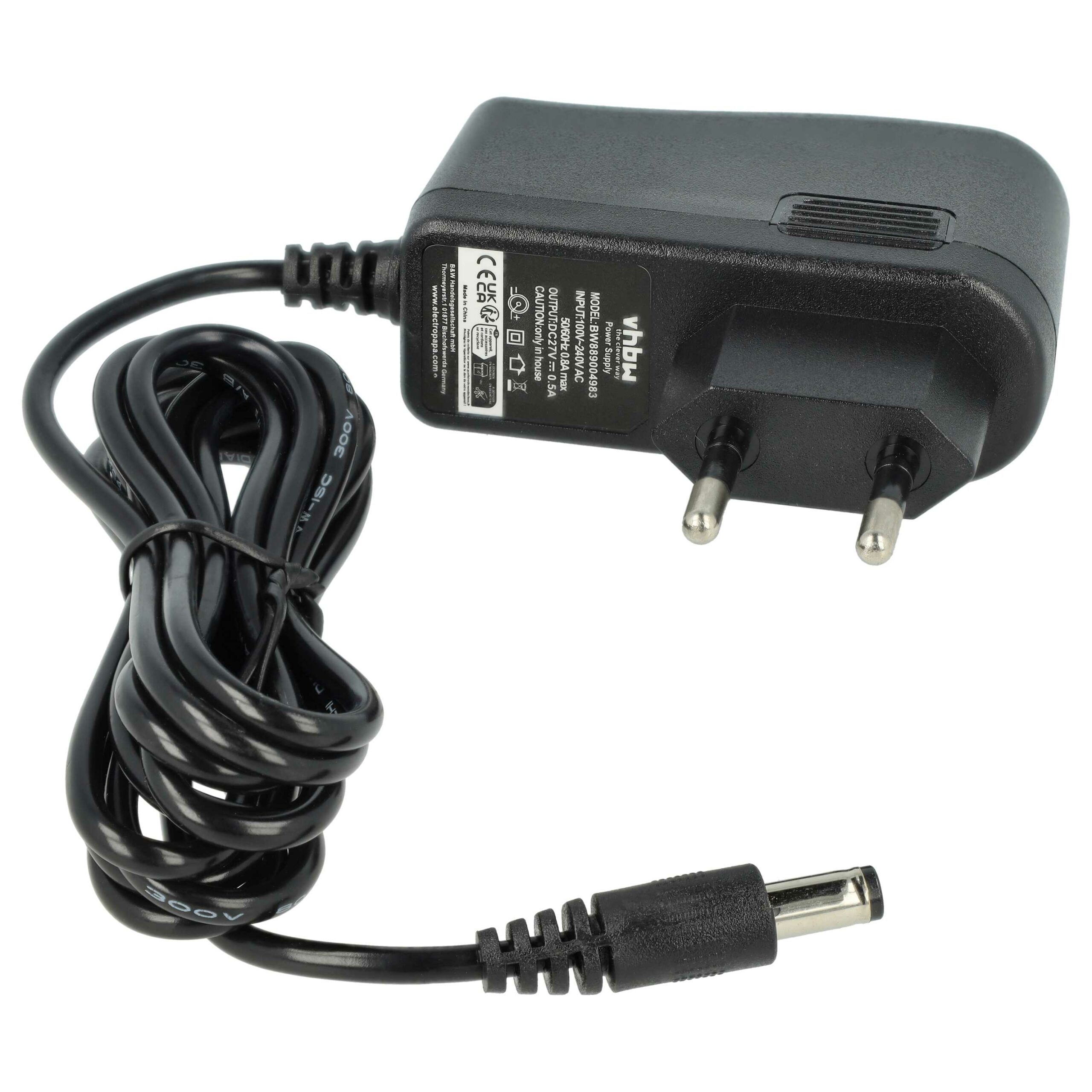 Carregador compatível vhbw para aspiradores portáteis Grundig (substitui JOD-S-270050GS, PSE50324) - Image 3
