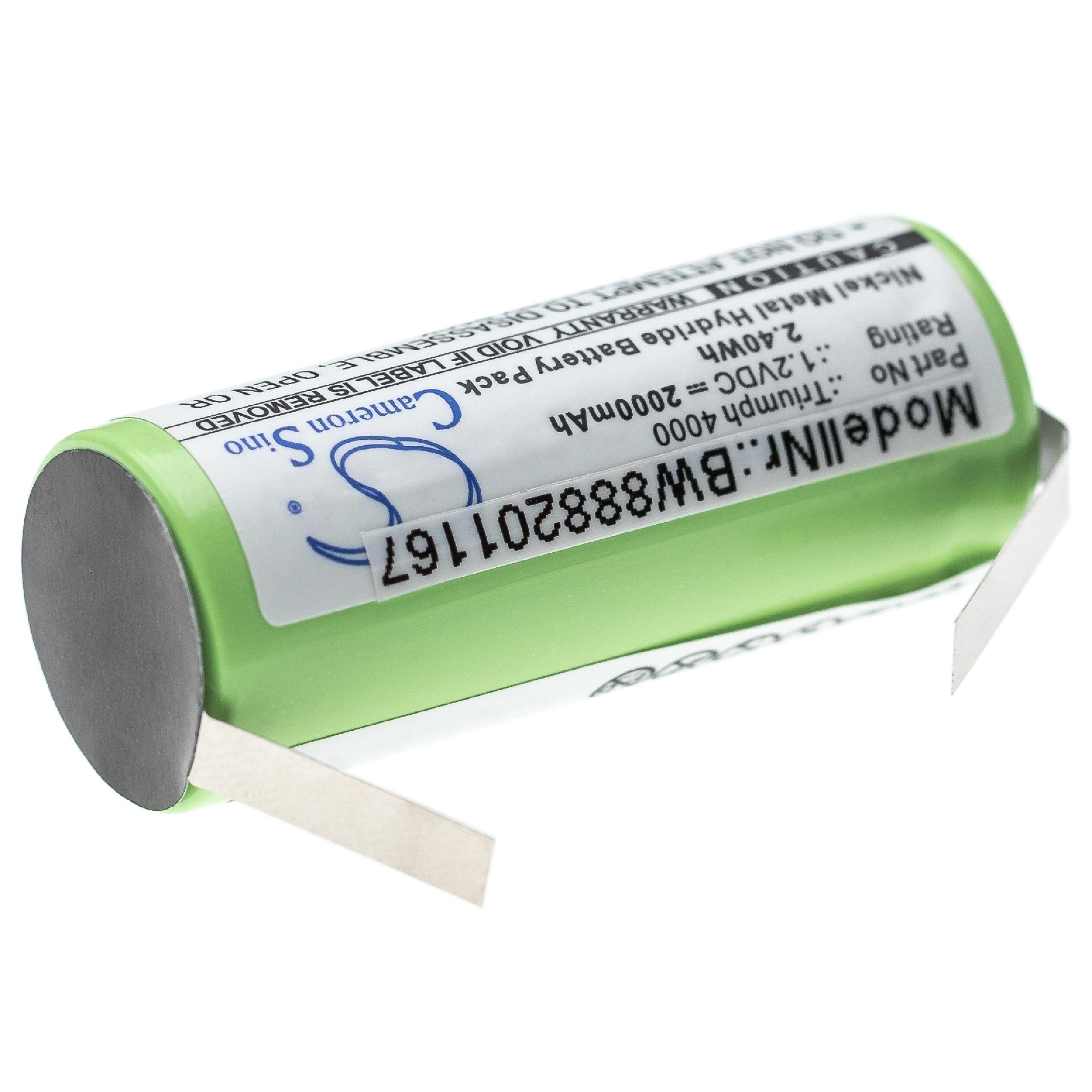 Bateria para Escova de Dentes Elétrica Oral-B 3745, 3762, 3761 - 2000mAh, 1.2V vhbw - Image 3