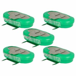 Bateria Recarregável Tipo 1/V150H 3 Pinos vhbw - 150 mAh 1.2V NiMH (Pack 5 unidades)