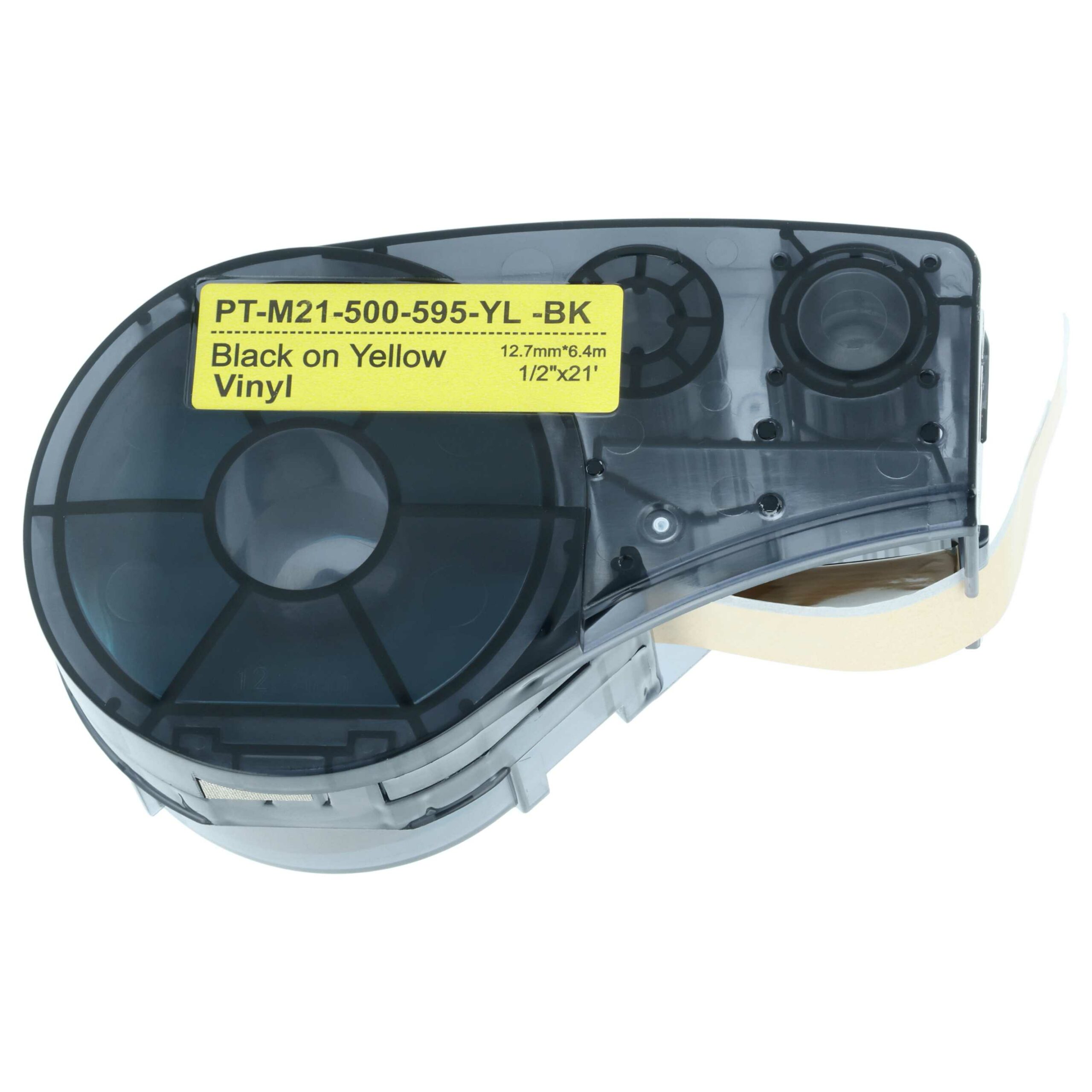 Fita de Etiquetas compatível com Brady M21-500-595-YL - 12,7 mm Preto em Amarelo, Vinil - Image 3