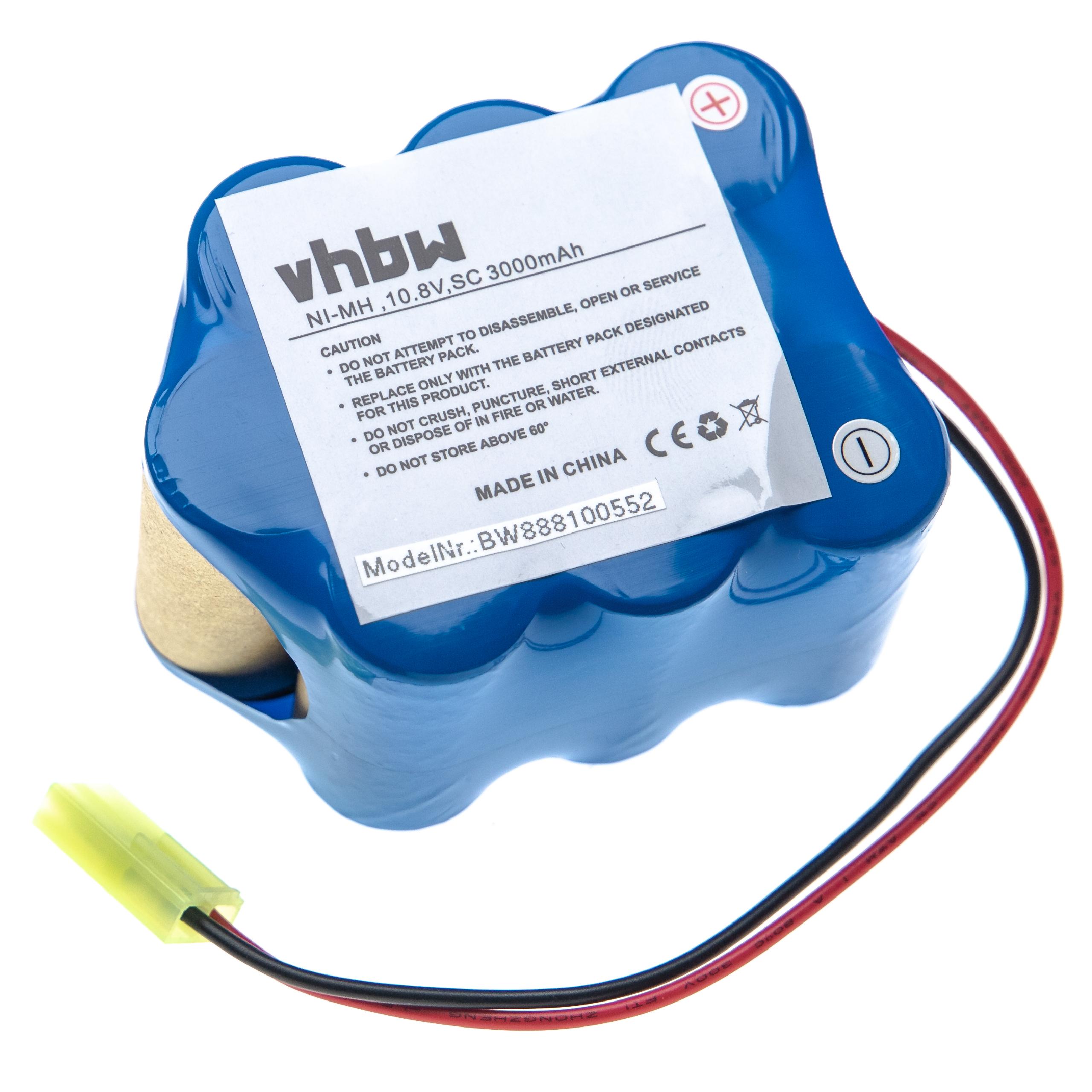 Bateria vhbw para Zepter 3000mAh 10.8V NiMH - Substitui C23106FM-SRCB, SA9KR1300SC-3RB, 9W-1300Cs-Z - Image 2
