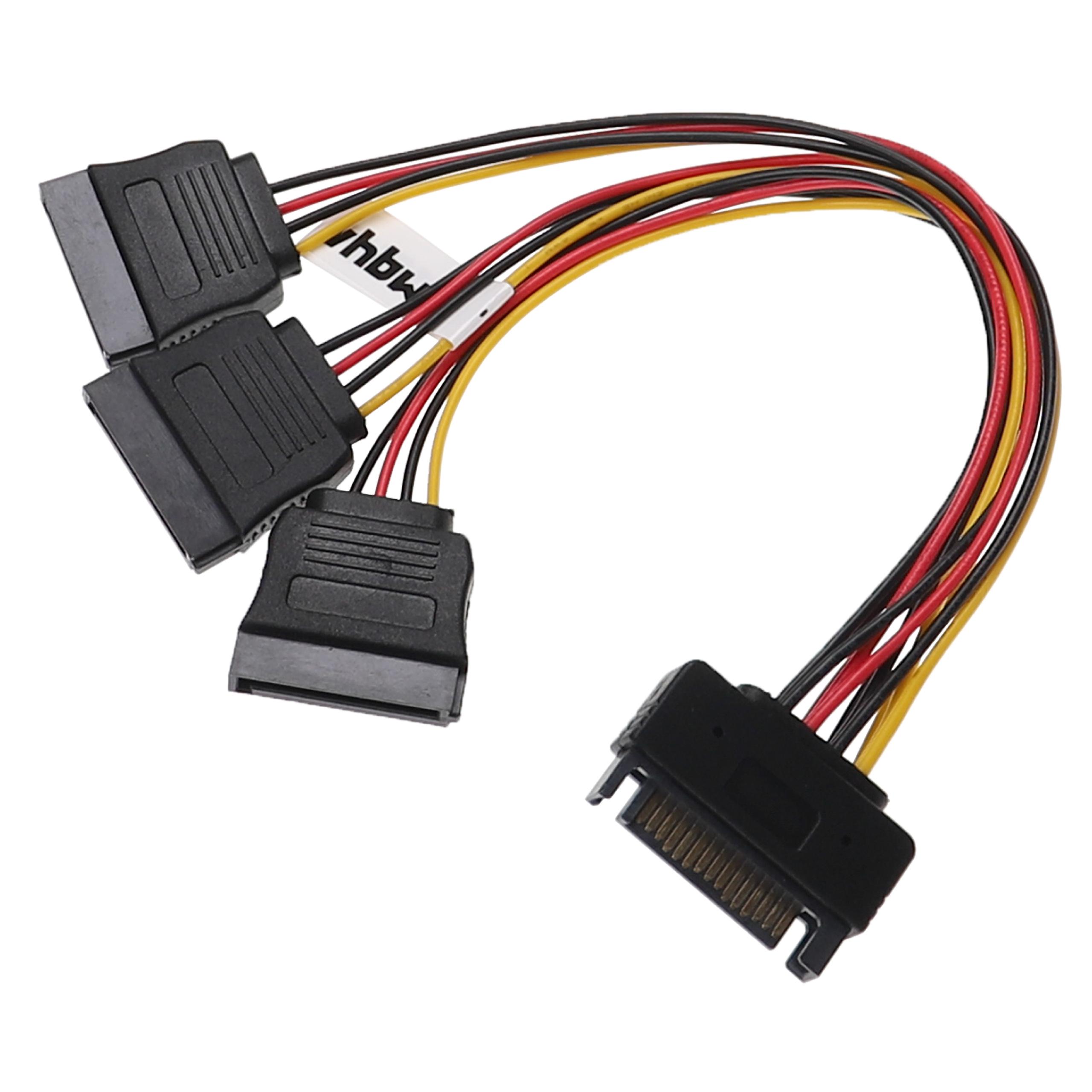 Cabo de Alimentação SATA para 3x Conectores SATA - vhbw, 9,7 cm - Image 2
