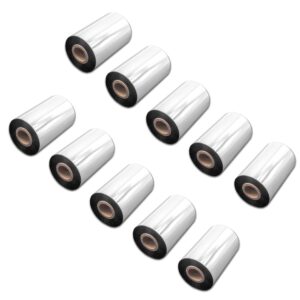 10x Fita de Transferência Térmica compatível com Godex, Printronix, TSC, Valentin e outras - 100 mm x 300 m, Wax Resin