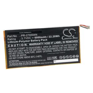 Bateria para Tablet Acer PR-279594N vhbw - 6000 mAh 3.7V Li-polymer