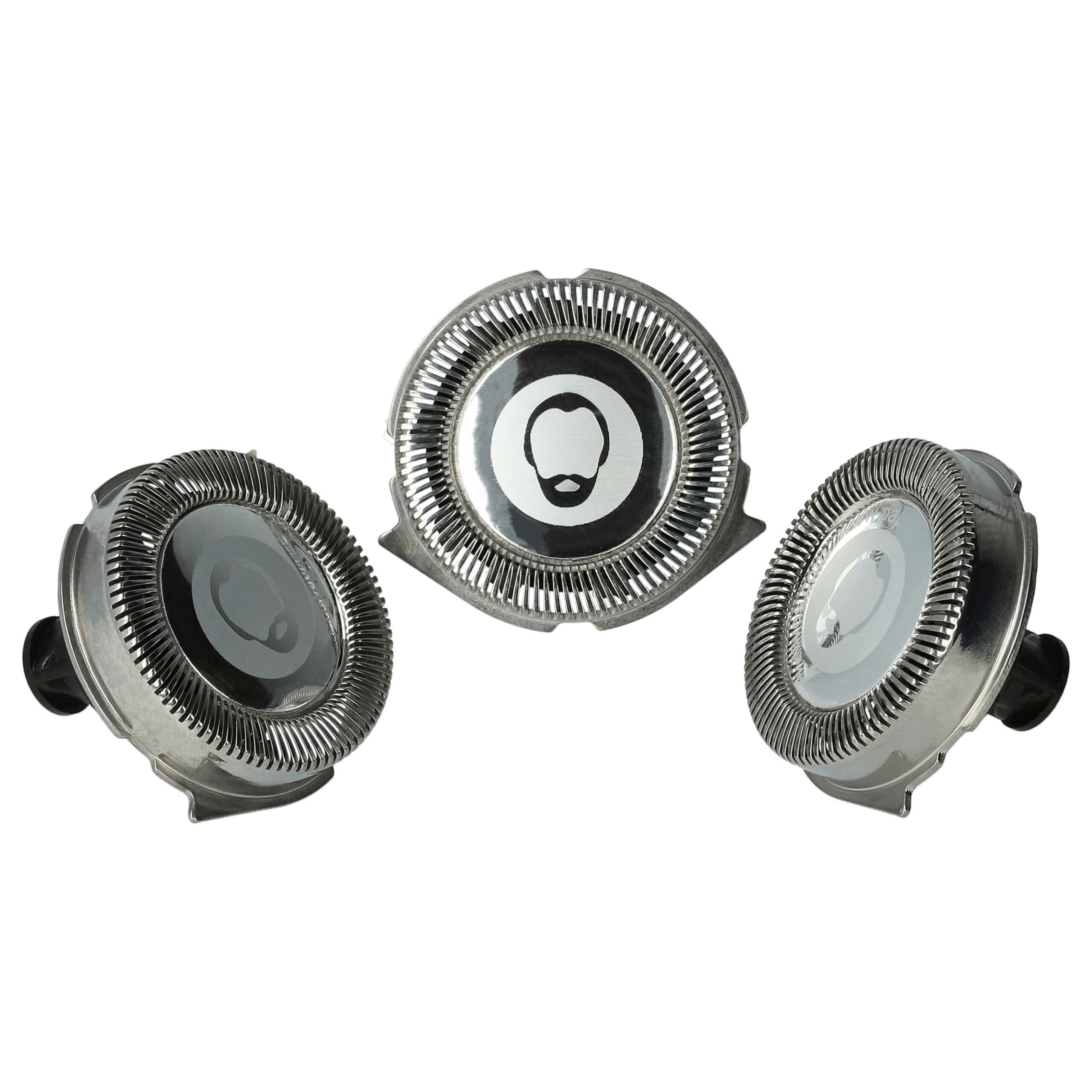 3x Cabeças de Corte para Raspadeira Philips RQ11, RQ32 - vhbw, Prata