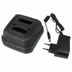 Carregador Duplo + Adaptador de Rede vhbw para Rádios Motorola (15V, 0.8A) - Substitui PS000469A02, NNTN7558A