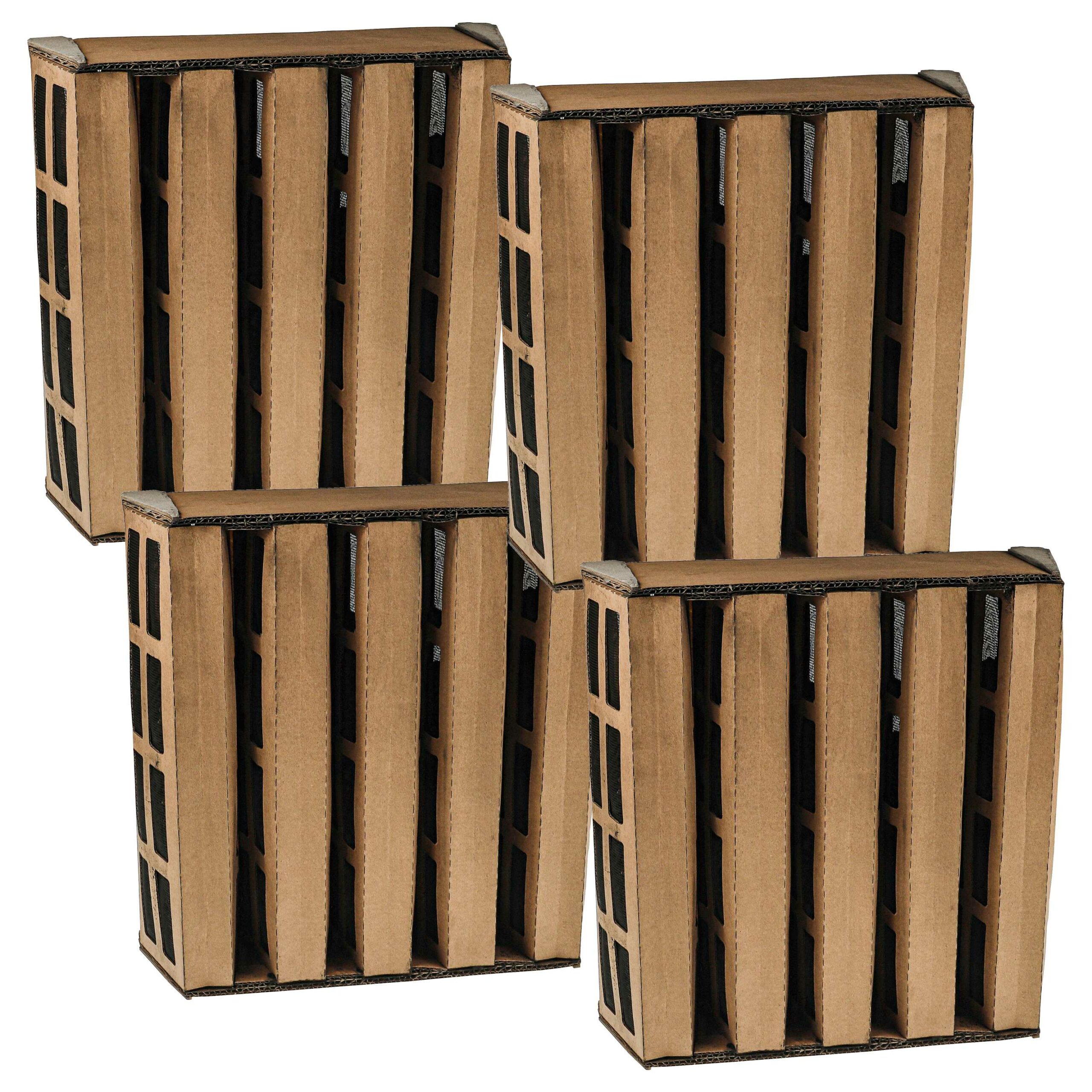 4x Filtro de Gás e Odor compatível com IQAir 102181000, V5-Cell - Cartão / Fibras de Carbono